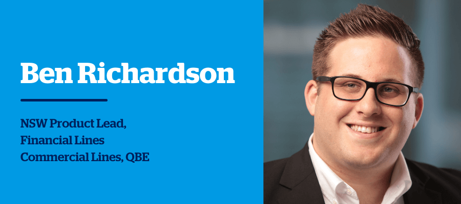 Insurance Young Gun - Ben Richardson, NSW Product Lead, Financial Lines, QBE